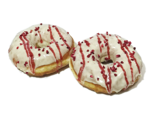 1 White Chocolate & Raspberry Ring Doughnut | EF Bakers