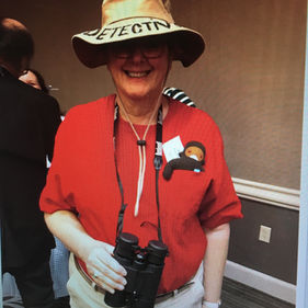 Dressing up as Tobin for the Children's Book Fair. Marilyn - you're the best!