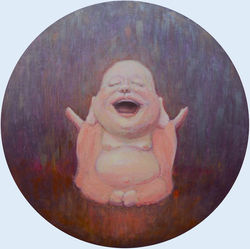 2019, Diameter 61cm diameter, Acrylic on canvas