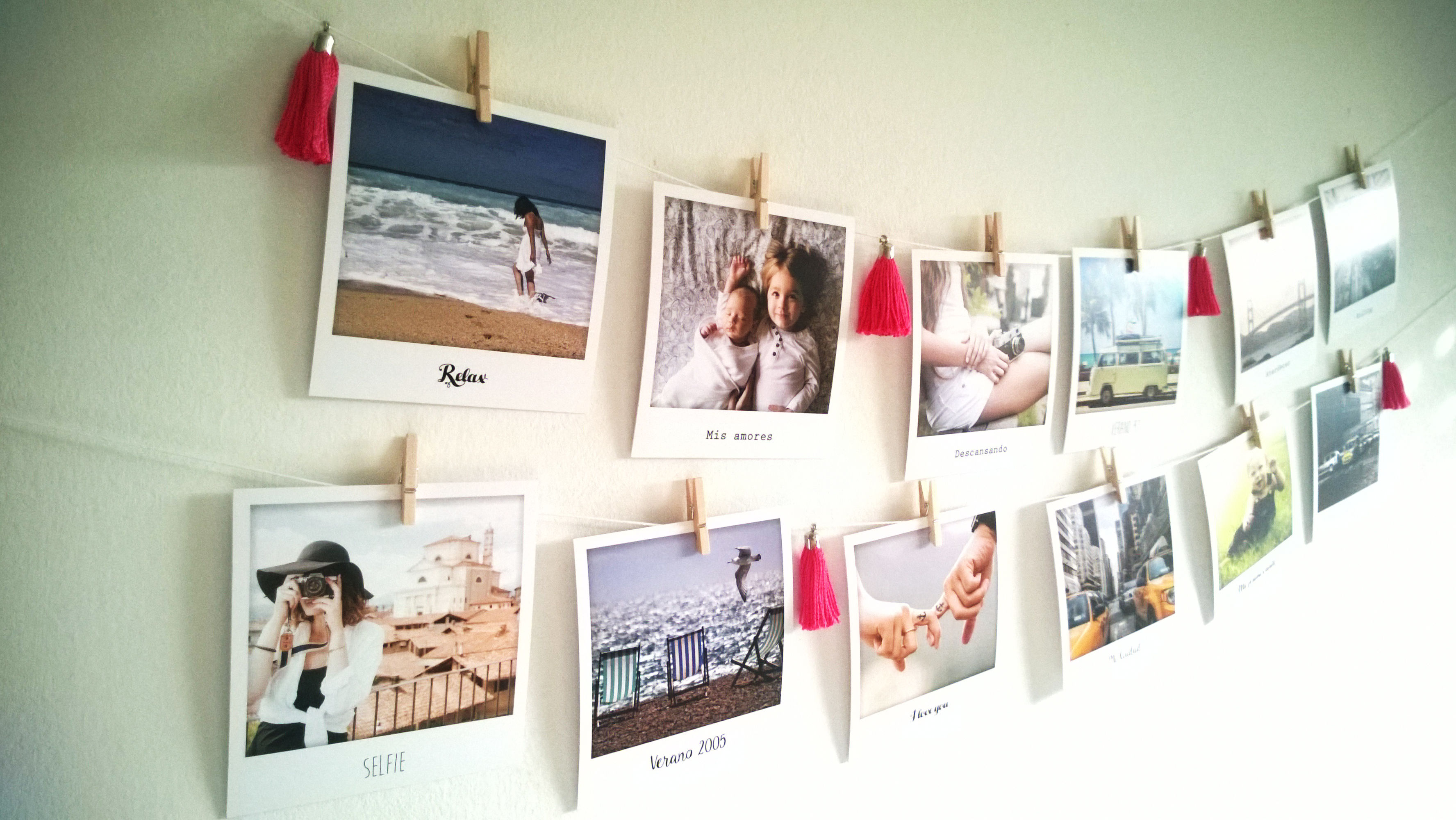 KIT 2 GUIRNALDA DE FOTOS POLAROID 10x10,5cm.