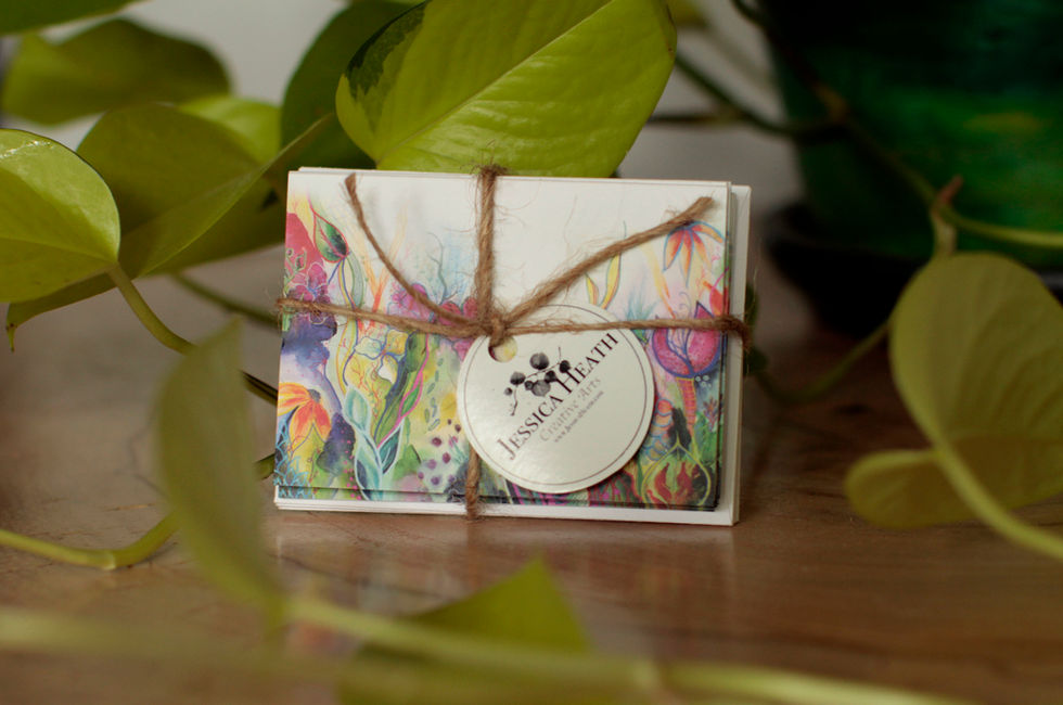Abstract Floral Mini Card Pack
