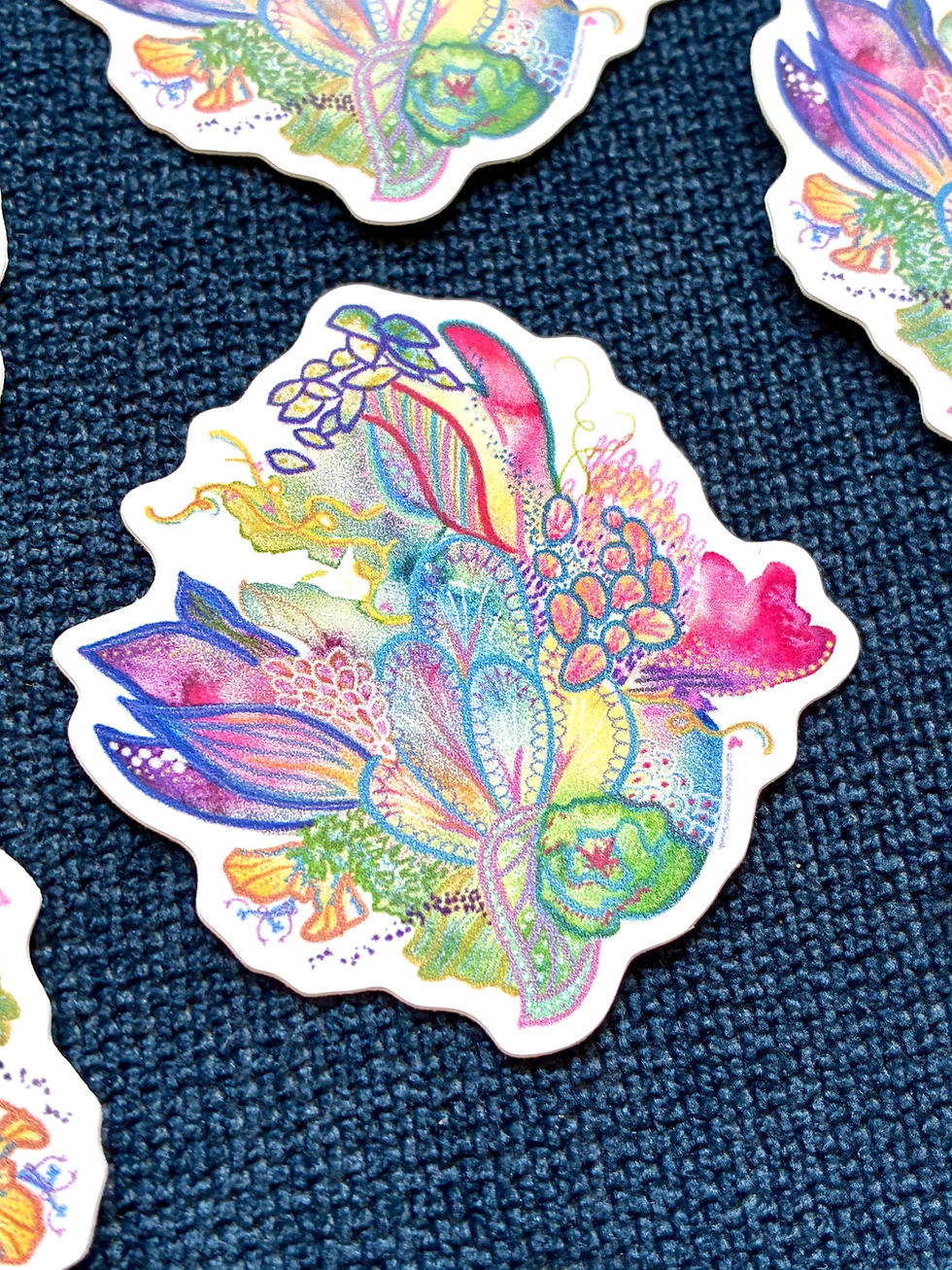 Thumbnail: Abstract Floral Design Sticker