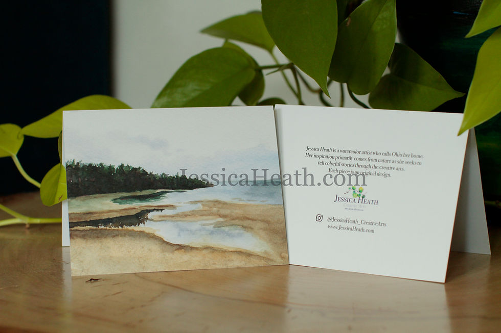 Thumbnail: Watercolor Lake Michigan Shore Greeting Card