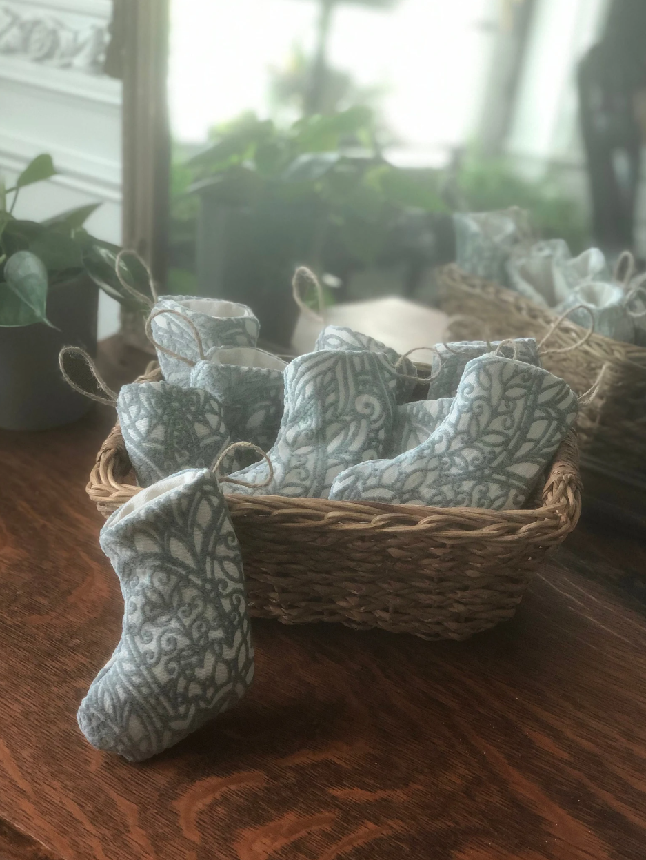 Thumbnail: Embroidered Chenille 'Whimsical' Stocking Ornaments