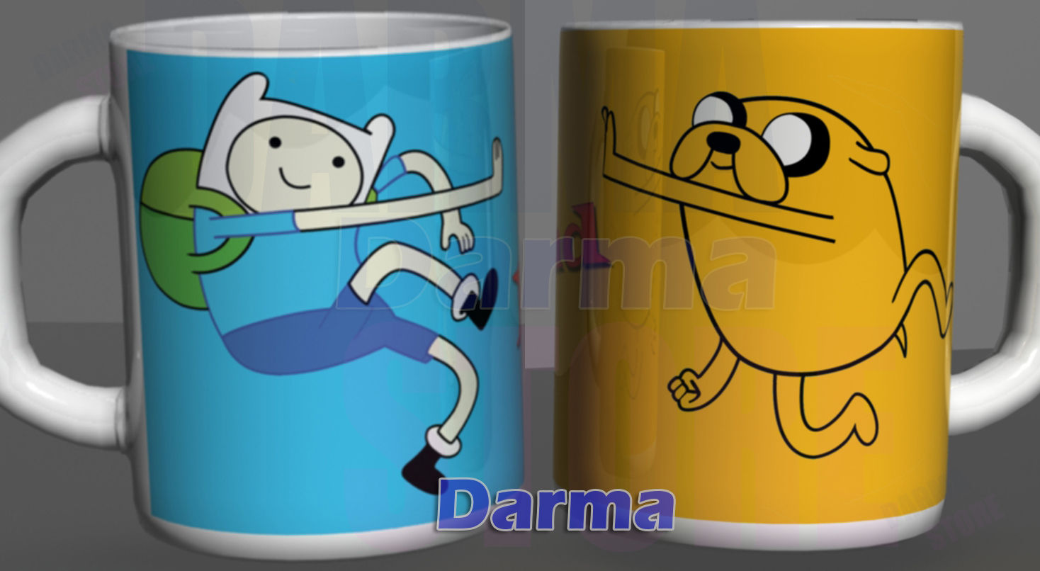 2 Canecas Hora de Aventura - Best Friend Finn e Jake
