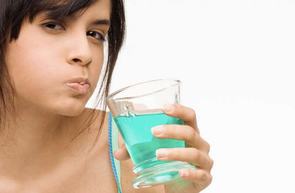 Enxaguante bucal? Remédio para mau hálito?