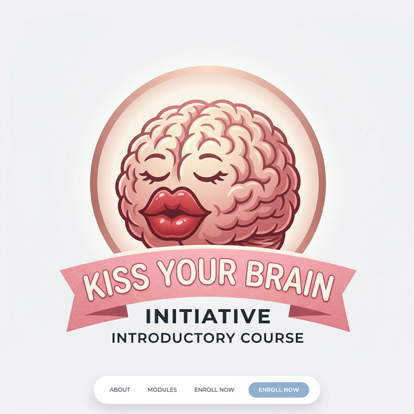 an animated pink brain floating around the top of a silhouette of a youthful boy and girl