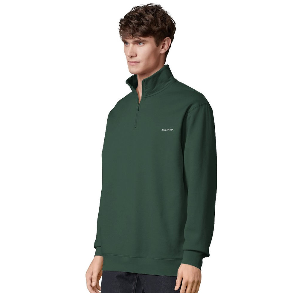 Thumbnail: Blockmark Recycled Blend Unisex Quarter Zip Sweatshirt | Eco-Friendly Comfort