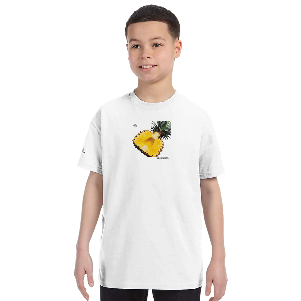 Thumbnail: Blockmark Kids Crewneck T-Shirt - Pineapple Cube Design 076