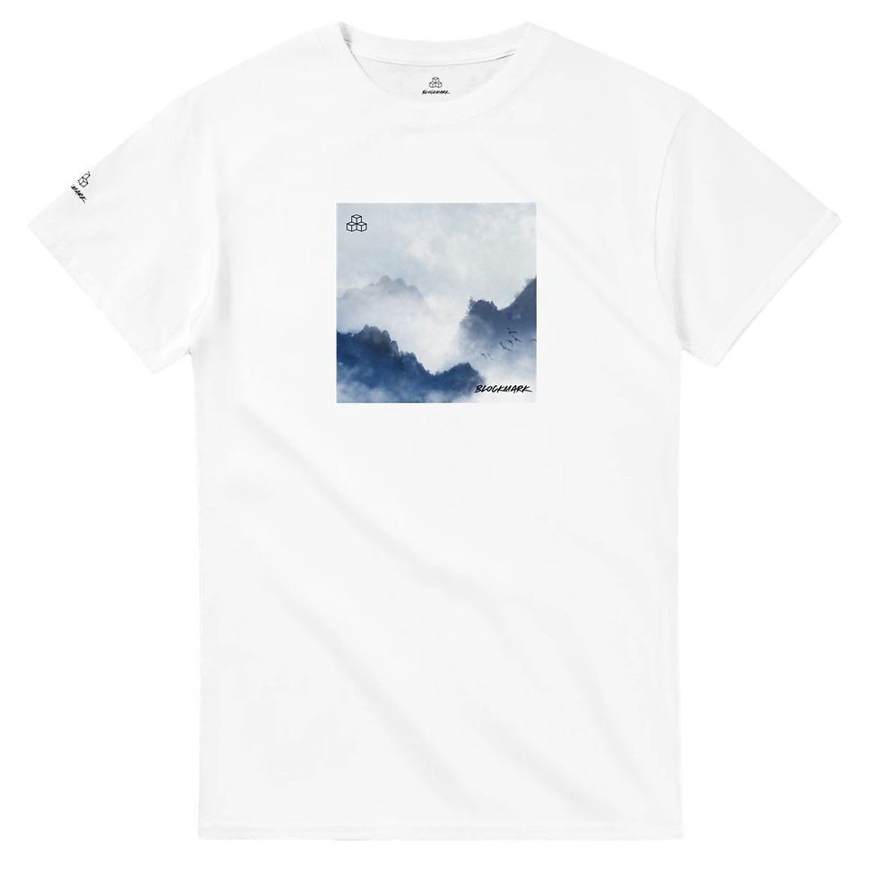 Thumbnail: BLOCKMARK MISTY MOUNTAIN Adult Unisex Crewneck T-shirt | Design 060