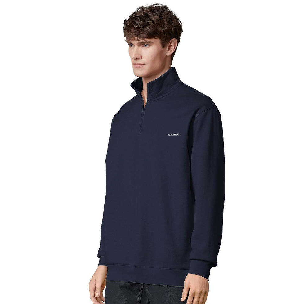 Thumbnail: Blockmark Recycled Blend Unisex Quarter Zip Sweatshirt | Eco-Friendly Comfort