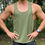 Miniatura: Camiseta corte olimpico, verde musgo.