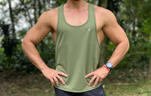 Camiseta corte olimpico, verde