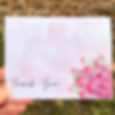Set of watercolor thank you cards featuring a pink - tipped green succulent