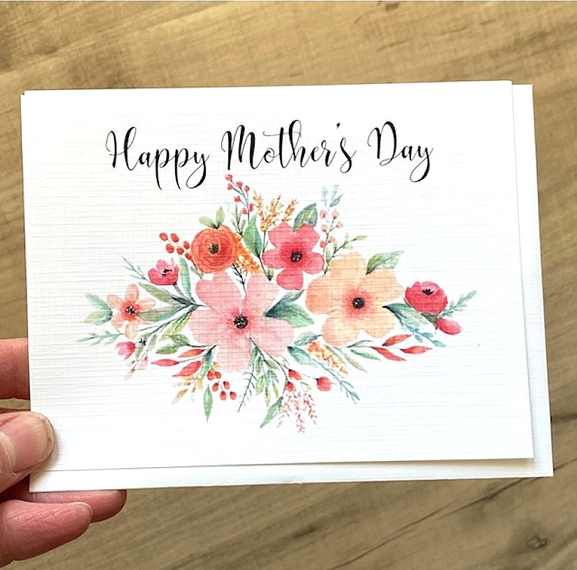 Warm Spray Floral Mother's Day Card