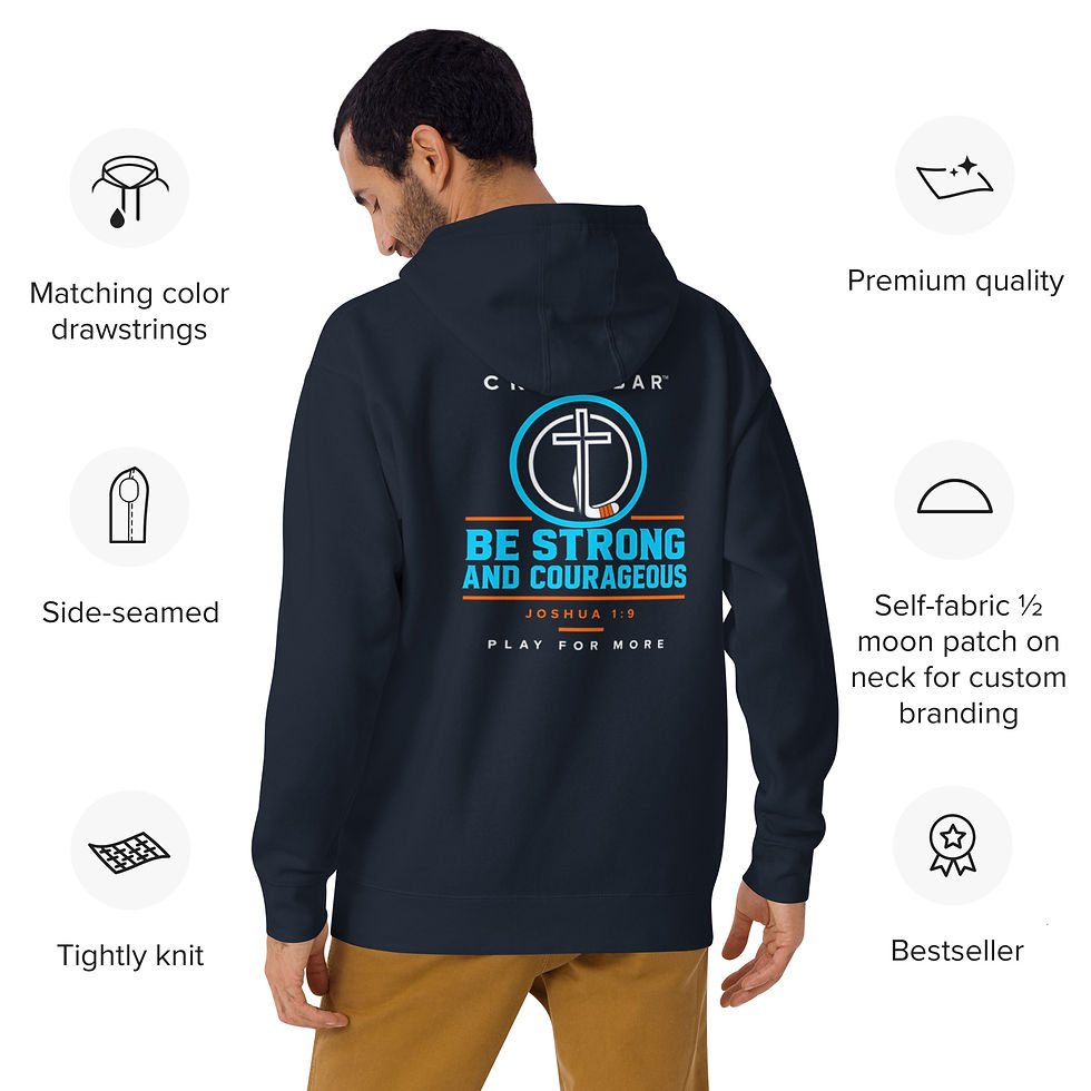 Thumbnail: The Cross-Bar Strong and Courageous Hoodie