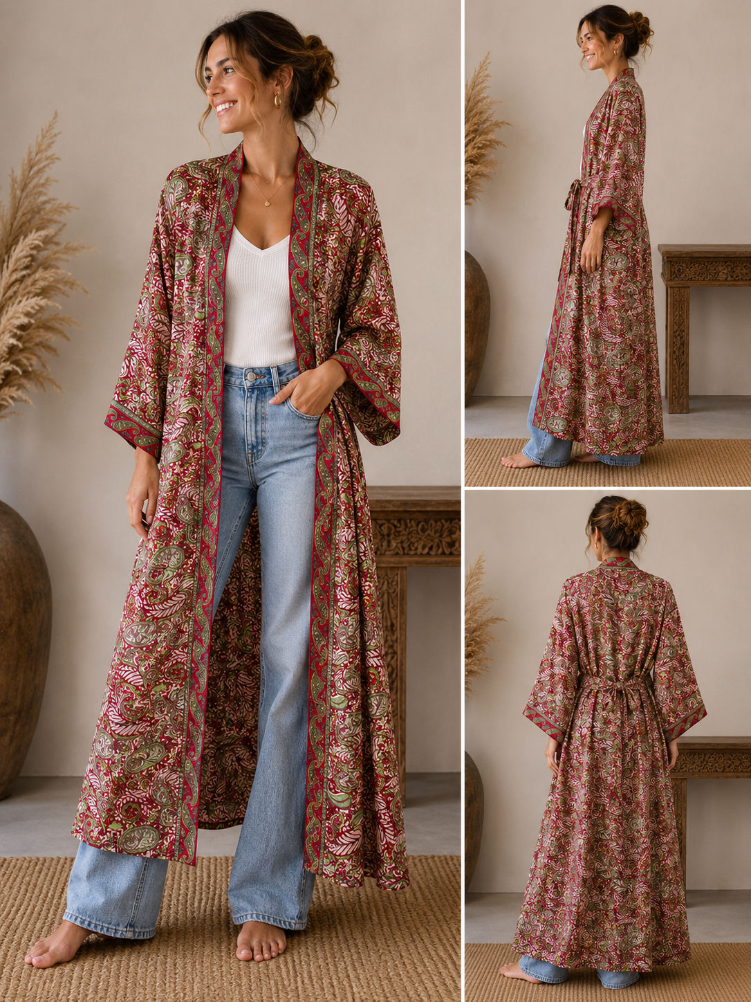 Bohemian Silk Kimono