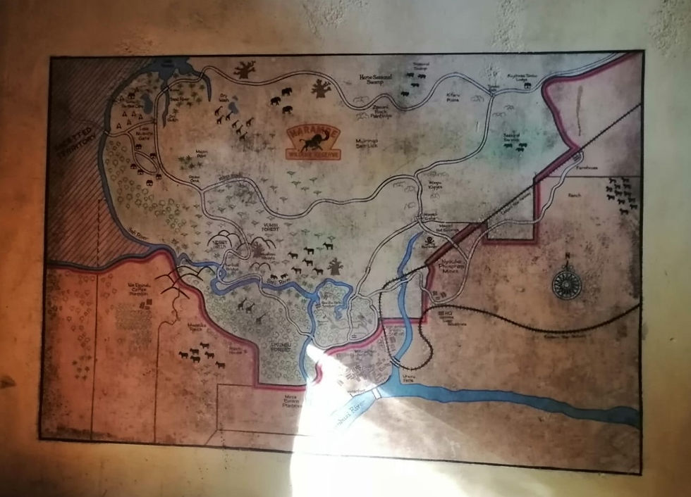 Mapa de Kilimanjaro Safaris en el interior de la fila