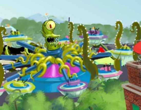 Ilustración de Kang & Kodos' Twirl 'n' Hurl