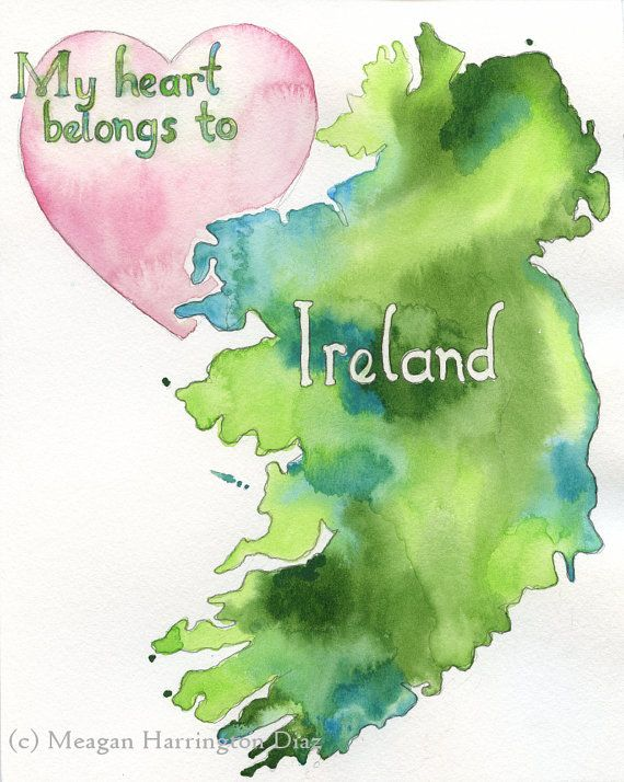 Ilustración de mapa de Irlanda by Meagan Harrington Díaz