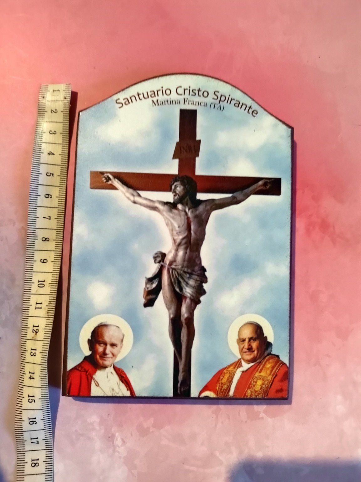 Plaque religieuse Cristo Spirante – Sanctuaire de Martina Franca – Jean-Paul II