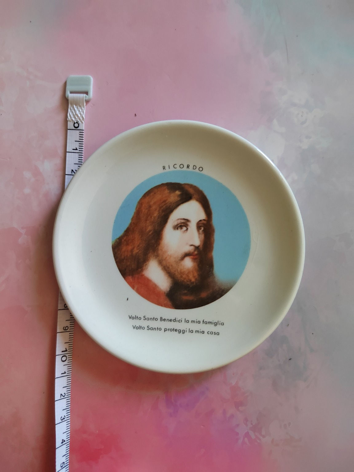 Coupelle religieuse en porcelaine Volto Santo – Visage du Christ