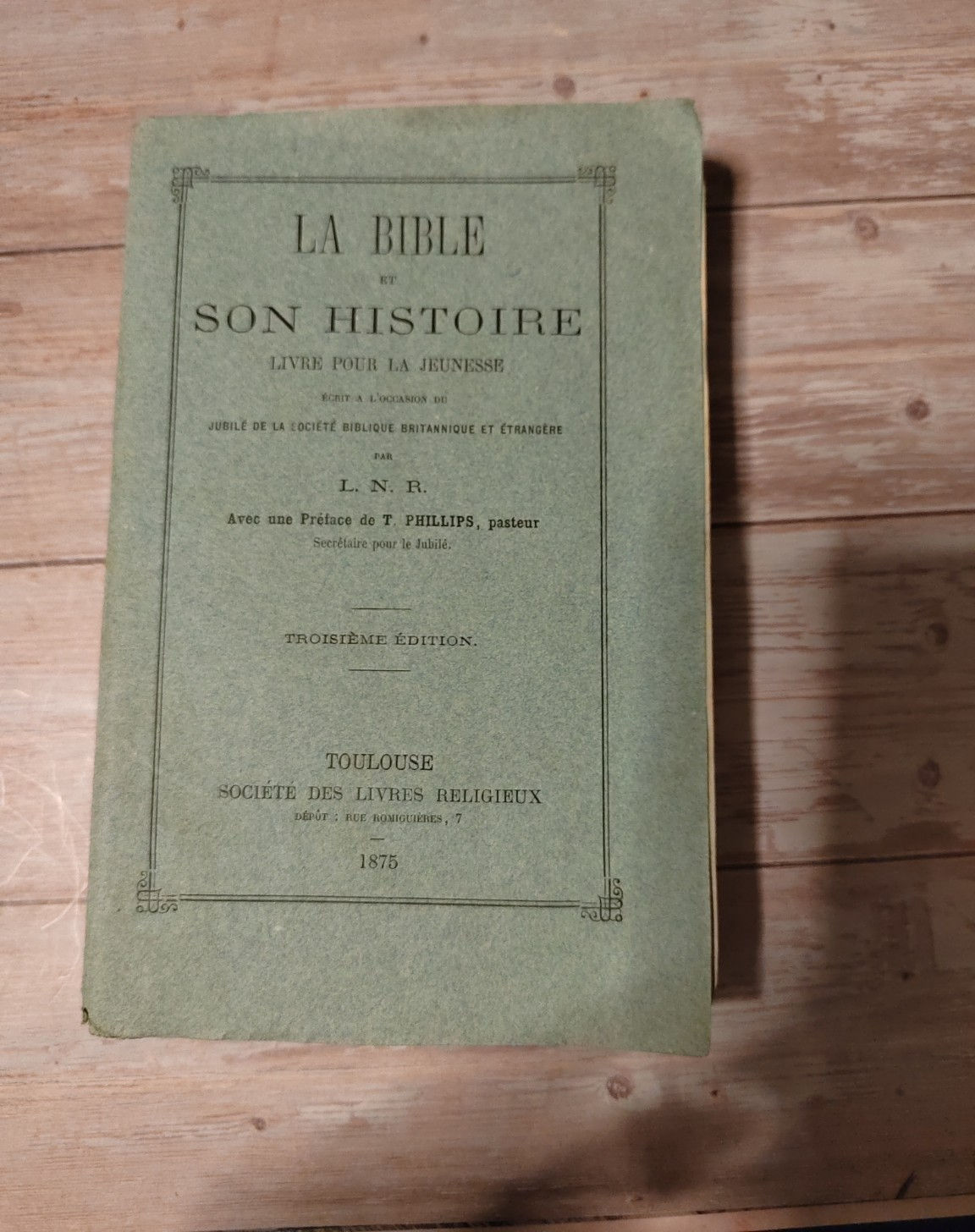 La Bible et son Histoire – Livre religieux ancien (1875)