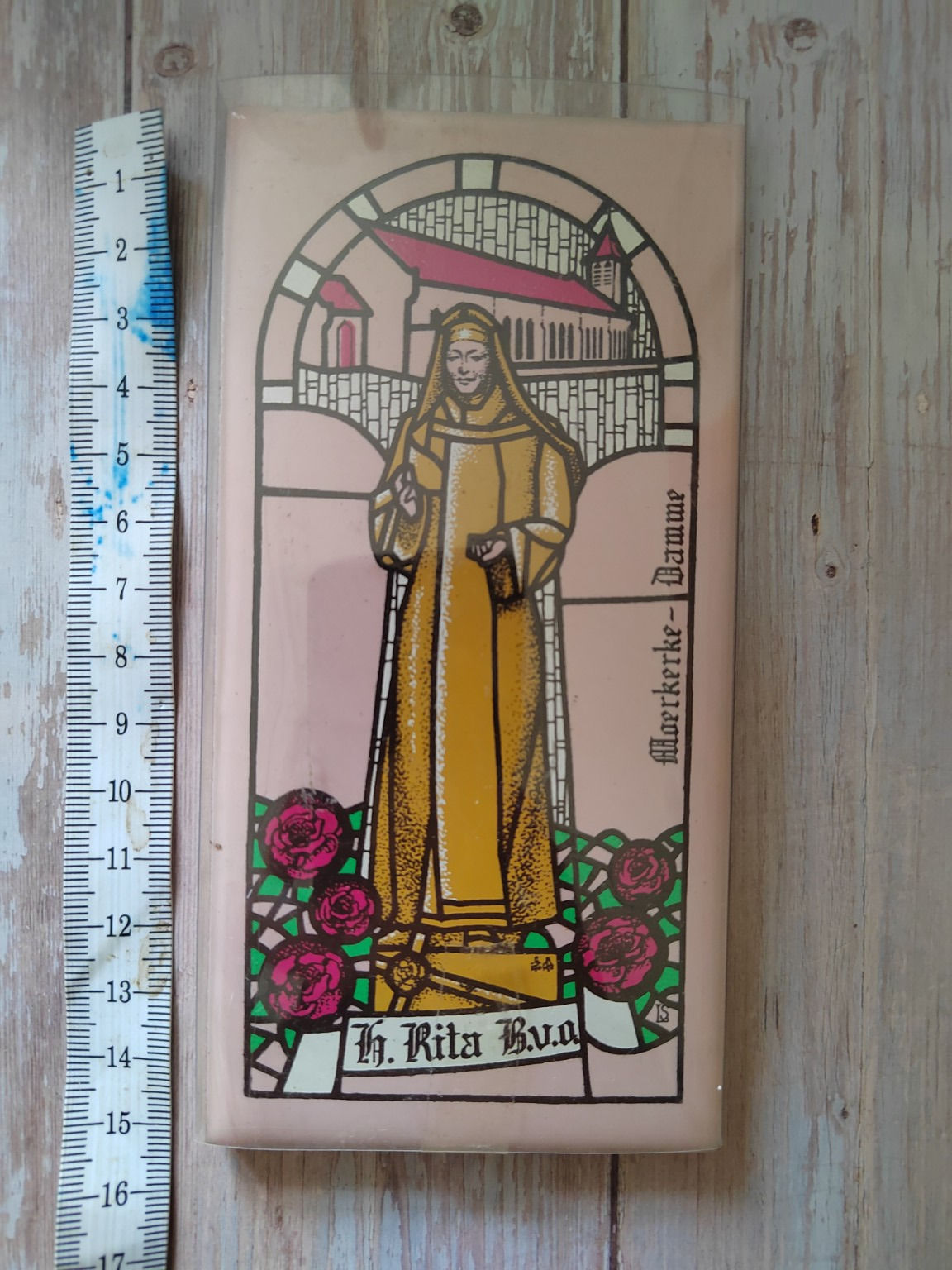 Plaque religieuse Sainte Rita – Décoration chrétienne