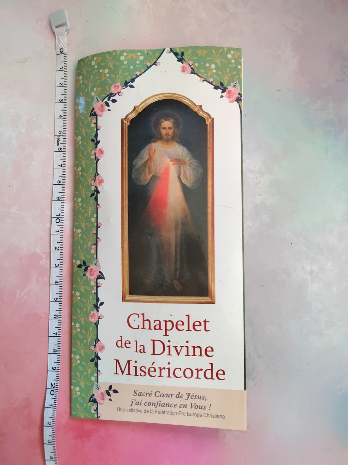 Livret Chapelet de la Divine Miséricorde avec chapelet rouge