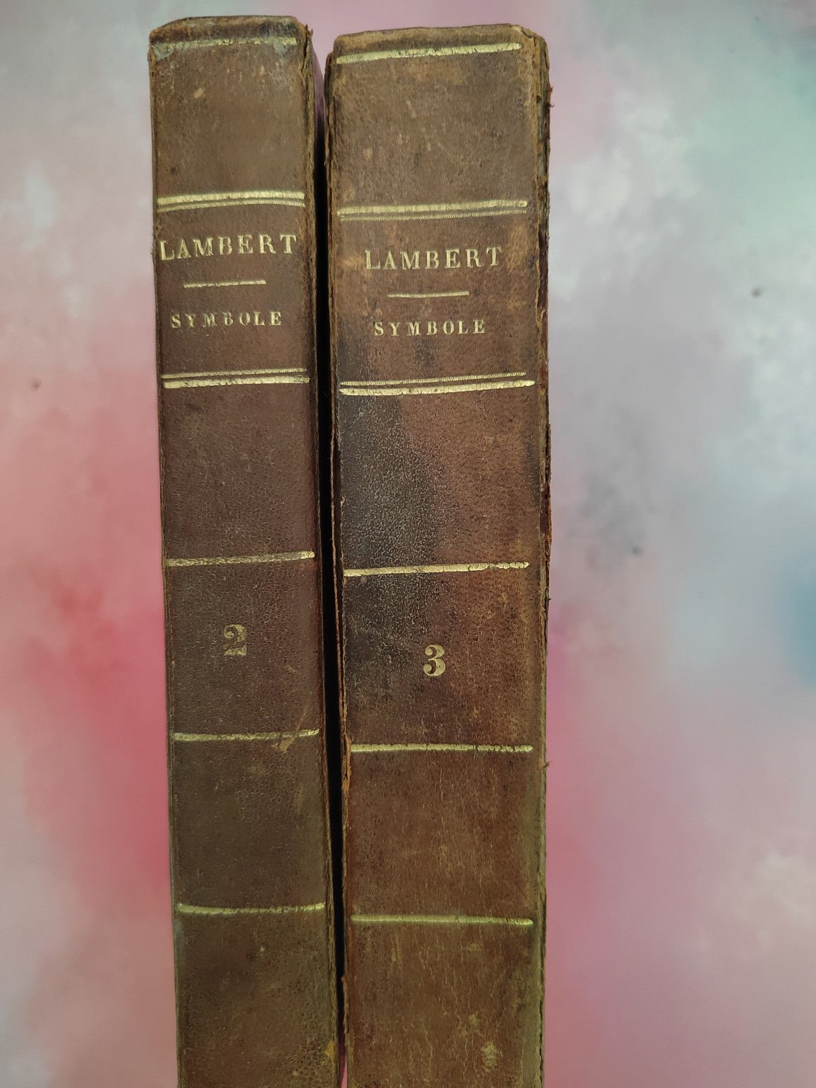 Lot de 2 livres anciens religieux 1830 – Instructions sur le Symbole – reliure