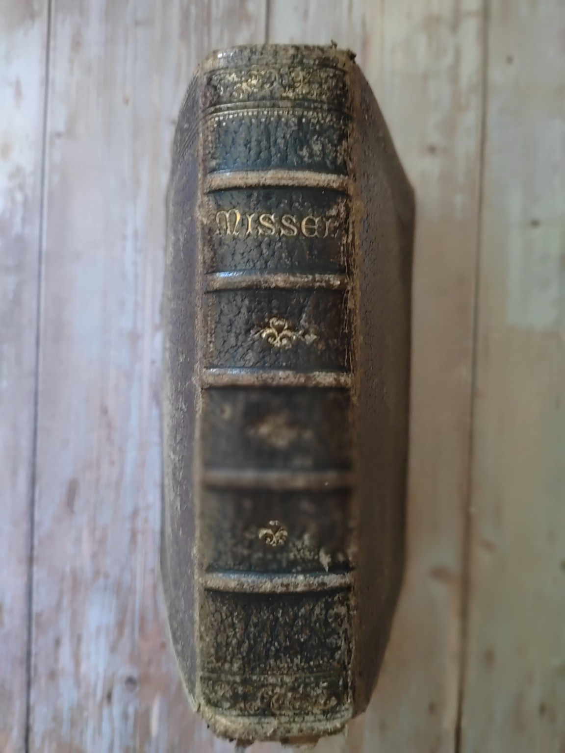 Ancien Missel de Notre-Dame – Livre liturgique catholique – Reliure ancienne