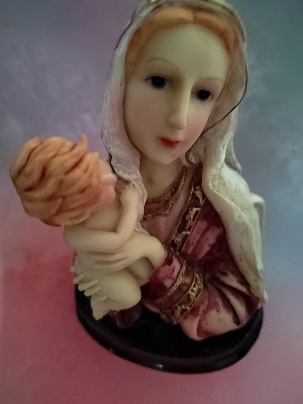Vierge à l'Enfant en résine – Statue religieuse décorative Catégorie