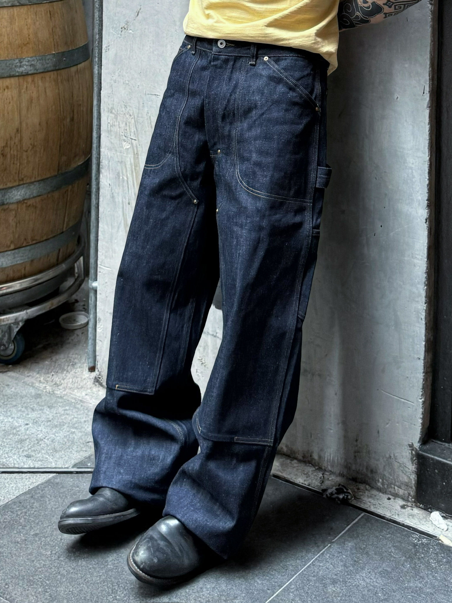 The MOBY'S Raw double Knee Work Denim