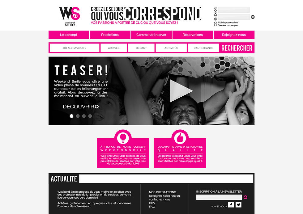 DESIGN SITE WEB WEEKEND SMILE