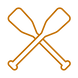 Two Crossing Canoe Paddles Icon