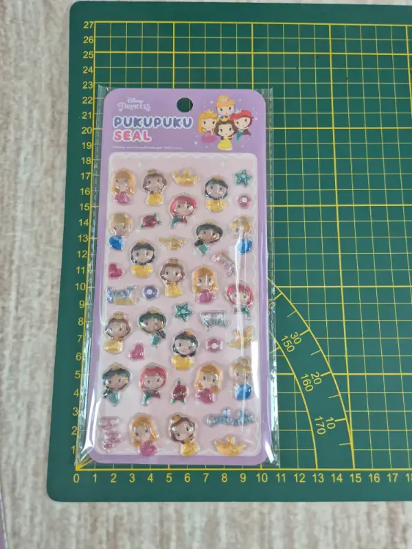 Miniature : Stickers "Puku Puku seal" Disney : Princesses Ver.1