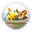 Miniature : Figurine Re-ment Pokemon "Terrarium Collection 13" : Pikachu & Evoli