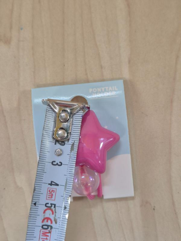 Miniature : Élastique cheveux à l'unité : Étoile rose pastel