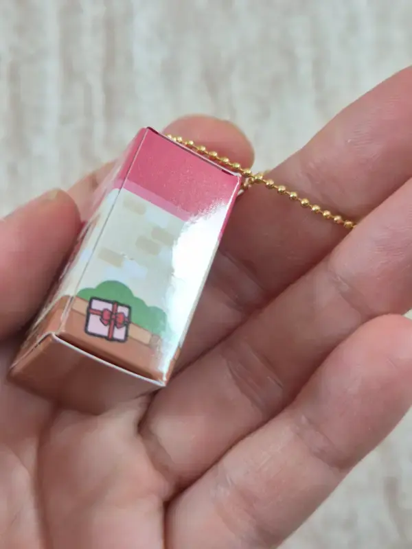 Miniature : Gashapon Charm Sanrio "Package Charm - Teddy bear" : My Melody