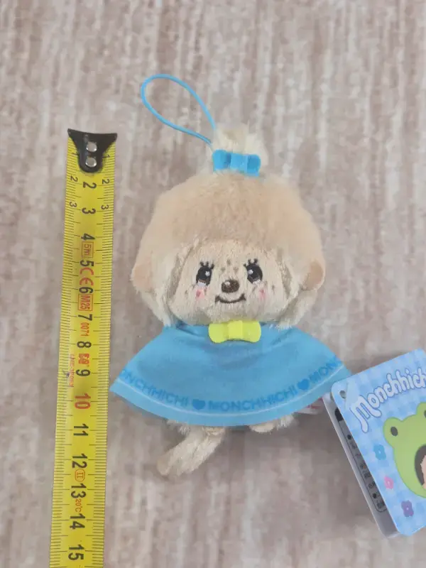Miniature : Mascotte Monchhichi "Rain coat" imperméable : ver. bleue