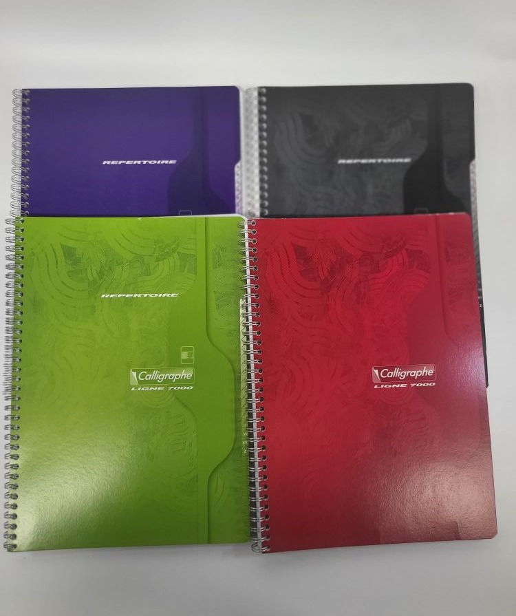 Miniature : Répertoire Calligraphe A4 à spirale