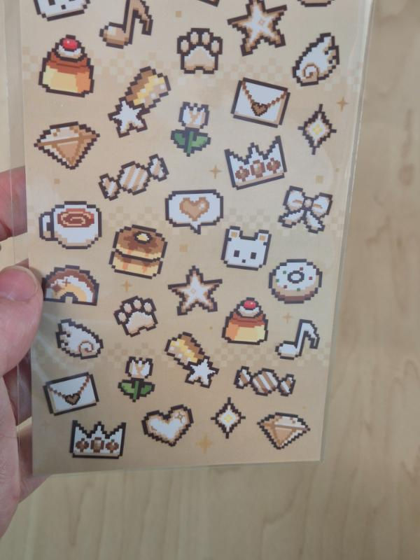 Miniature : Stickers Pixel Art : Beige