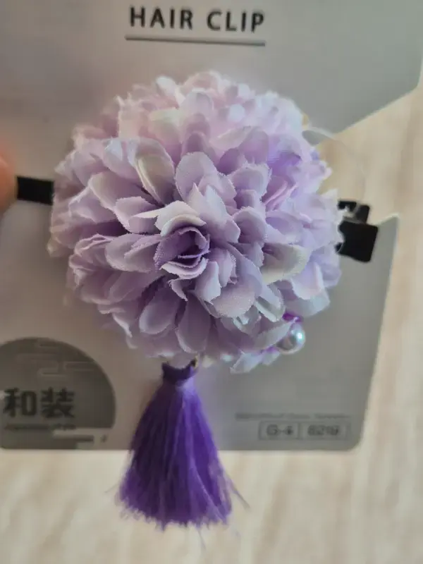 Miniature : Pince à cheveux Daiso "Japanese Style" mauve