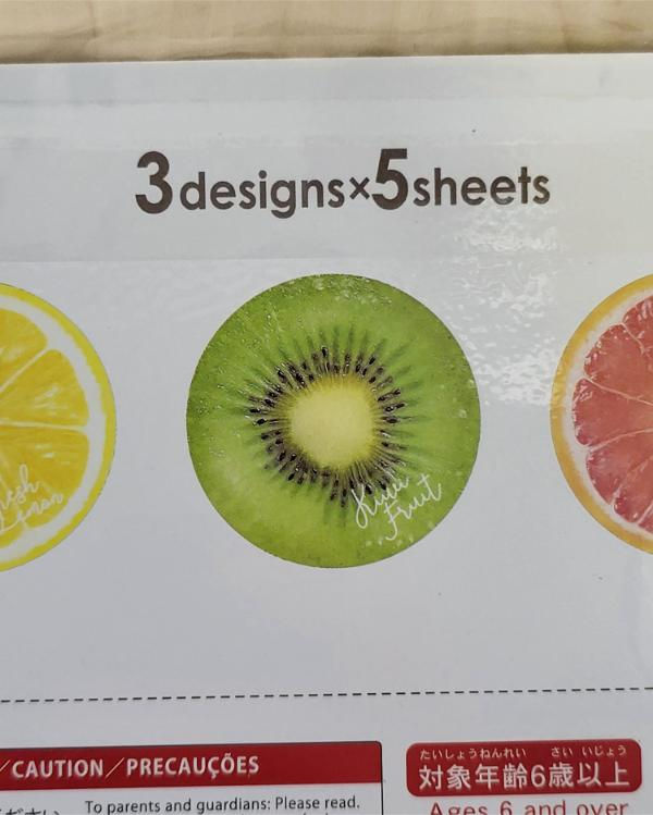 Thumbnail: Papiers à Origami ronds Daiso : Fruits