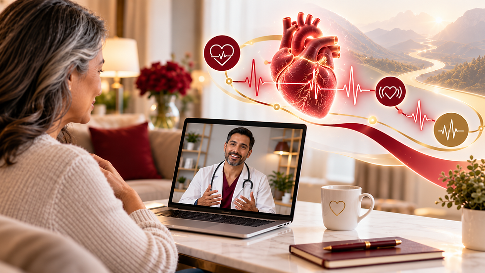 Heart rhythm and ECG monitoring in a virtual cardiology visit for palpitations