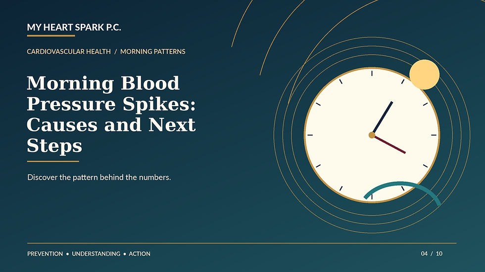 My Heart Spark P.C. blood pressure education: Morning Blood Pressure Spikes: Causes and Next Steps