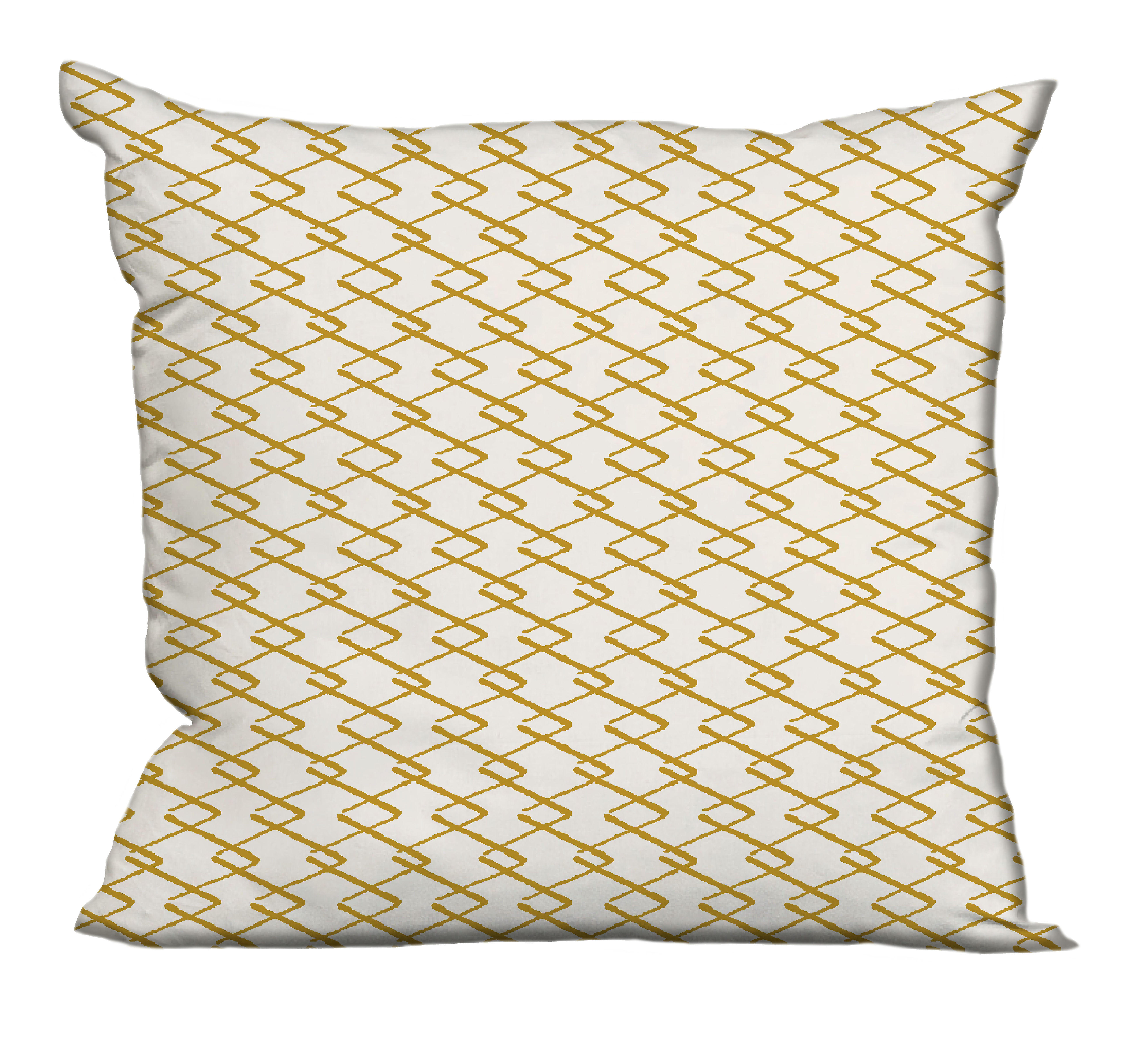 flaxen colored basketry patchwork pillow