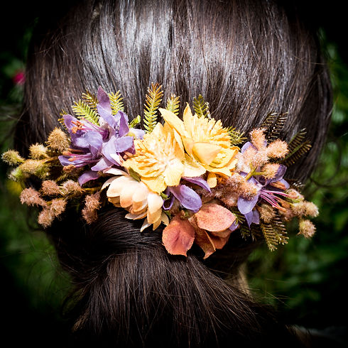 Artificial Flower Wedding HeadPiece-by F