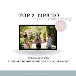 Celebrant Sharon Munro - Planning your ceremony.