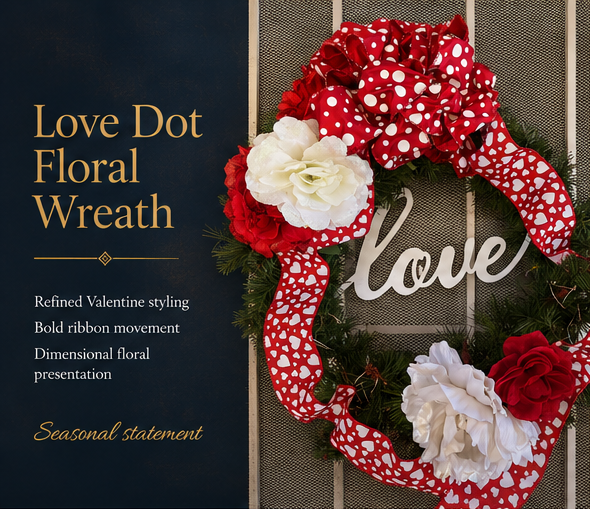 Love Dot Floral Wreath